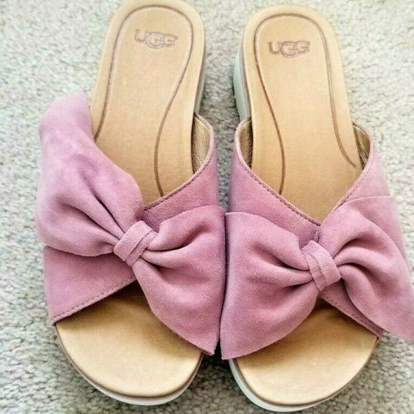 UGG Shoes - Ugg Australia Joan II Platform Slide Sandals Bow